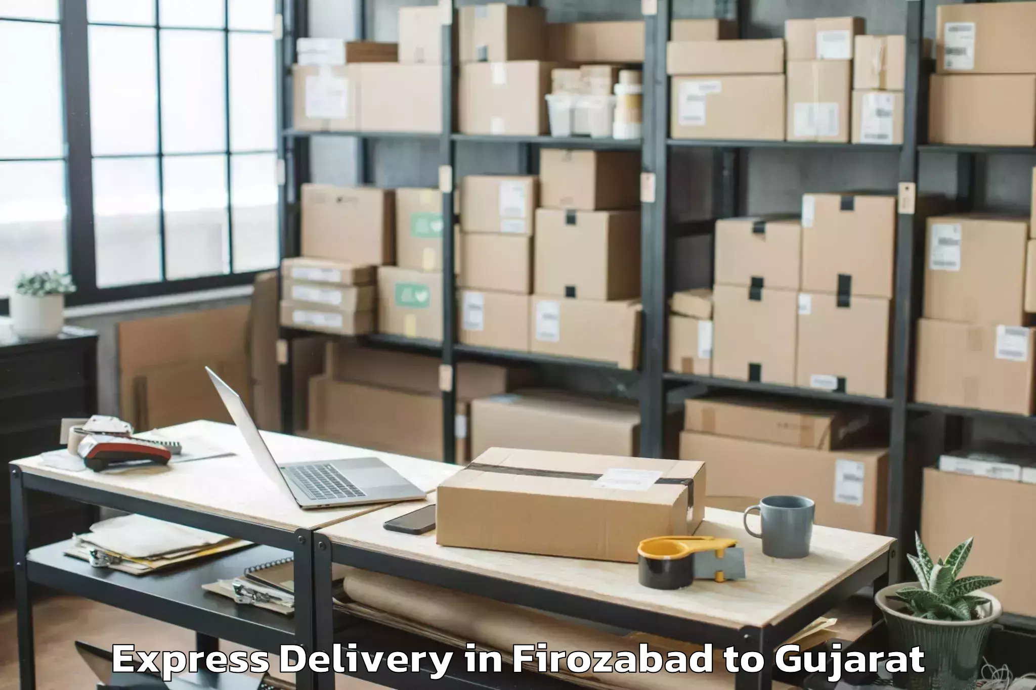 Leading Firozabad to Nirma University Ahmedabad Express Delivery Provider